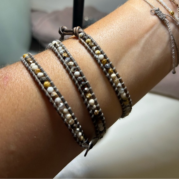 Chan Luu Jewelry - Chan Luu 3 Wrap Faceted Stone Bracelet